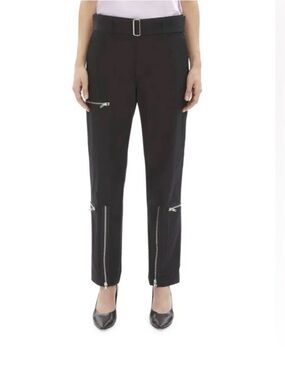 Helmet Lang black cargo lower rise oversized utility zipper belted pants size O